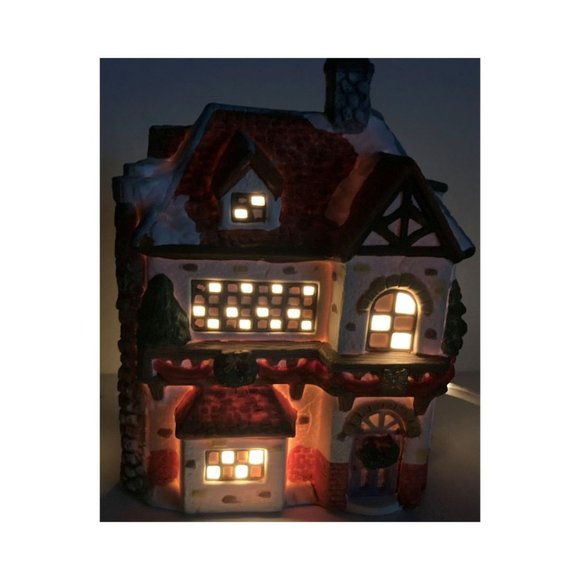 Vintage Holiday Expressions Porcelain Lighted House Christmas Village - Picture 5 of 11